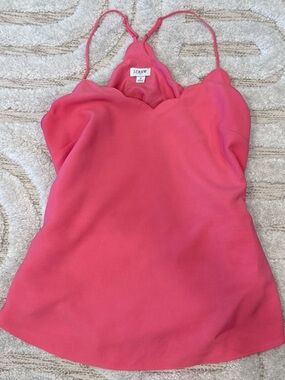 J. Crew Coral-Pink Scalloped Camisole Tank